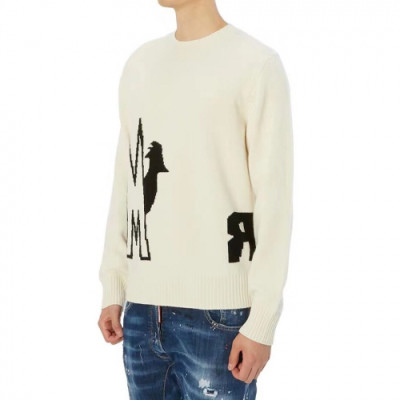 Moncler 2019 Mens Retro Logo Crew-neck Sweater - 몽클레어 2019 남성 레트로 로고 크루넥 스웨터  Moc0931x.Size(m - 2xl).화이트