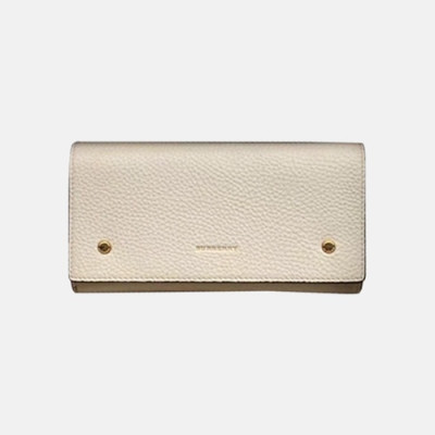 Burberry 2019 Ladies Leather Wallet - 버버리 2019 여성용 레더 장지갑 BURW0095.Size(20CM).아이보리