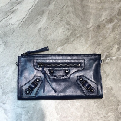 Balenciaga 2019 Leather Clutch Bag / Shoulder Cross Bag ,25CM - 발렌시아가 2019 여성용 레더 클러치백 / 숄더 크로스백,BGB0485,25CM,네이비