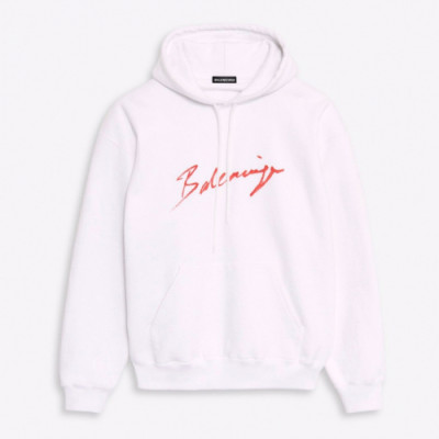 Balenciaga 2019 Mm/Wm Logo Oversize Cotton Hood Tee - 발렌시아가 남자 로고 오버사이즈 코튼 후드티 Bal0337x.Size(xs - l).화이트