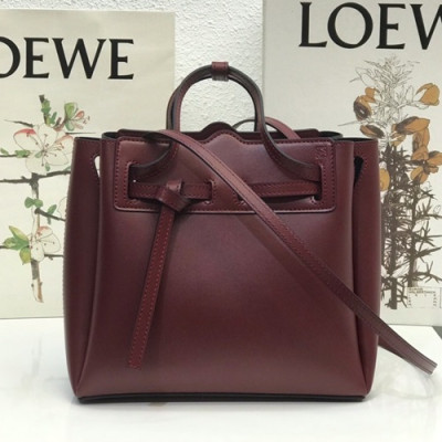 Loewe 2019 Lazo Tote Shoulder Bag, 22CM - 로에베 2019 라조 토트 숄더백 ,LOEB0363, 22CM, 와인