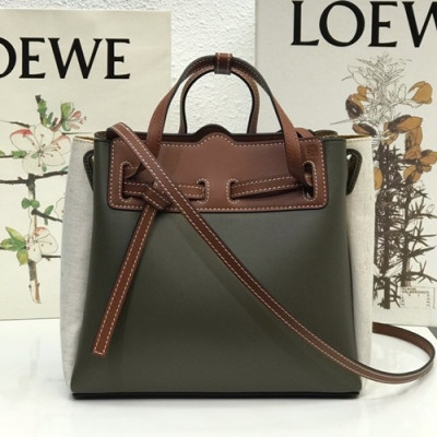 Loewe 2019 Lazo Tote Shoulder Bag, 22CM - 로에베 2019 라조 토트 숄더백 ,LOEB0366, 22CM, 카키