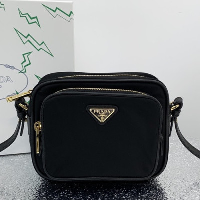 Prada 2019 Camera Nylon Shoulder Bag,14.5cm - 프라다 2019 카메라 남여공용 나일론 숄더백 ,PRAB0080,14.5cm,블랙