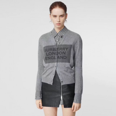 Burberry 2019 Womens Retro Logo Wool Cardigan - 버버리 2019 여성 레트로 로고 울 가디건 Bur01348x.Size(s - 2xl).그레이