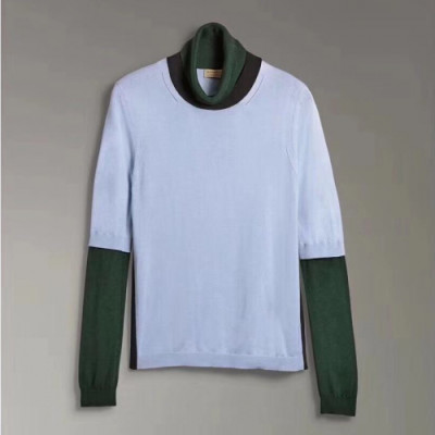 Burberry 2019 Womens Retro Logo Turtle - neck Sweater - 버버리 2019 여성 레트로 로고 터틀넥 스웨터 Bur01350x.Size(s - xl).스카이블루