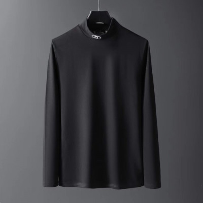 Chanel 2019 Mens Turtle-neck Logo Cotton Tshirts - 샤넬 2019 남성 터틀넥 로고 코튼 긴팔티(기모)Cnl0462x.Size(m - 3xl).블랙