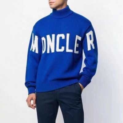 Moncler 2019 Mens Retro Logo Crew-neck Sweater - 몽클레어 2019 남성 레트로 로고 크루넥 스웨터  Moc0971x.Size(s - 2xl).블루