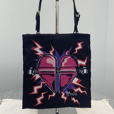 Prada 2019  Tote Shoulder Shopper Bag,20cm - 프라다 2019 여성용 토트 숄더 쇼퍼백 ,PRAB0089,20cm,블랙