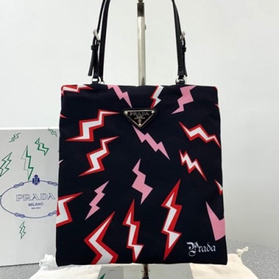 Prada 2019  Tote Shoulder Shopper Bag,20cm - 프라다 2019 여성용 토트 숄더 쇼퍼백 ,PRAB0090,20cm,블랙