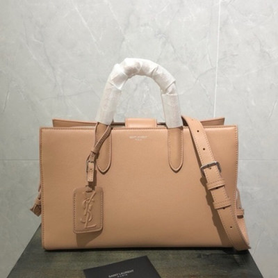 Saint Laurent 2019 Jane Leather Tote Shoulder Bag,30cm - 입생로랑 2019 여성용 제인 레더 토트 숄더백 504924, SLB0508,30cm,핑크