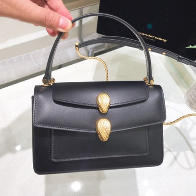 Bvlgari x Alexander Wang 2019 Serpenti Tote Shoulder Bag,18.5CM - 불가리 x 알렉산더 왕 2019 세르펜티 토트 숄더백,BVLB0152,18.5cm,블랙