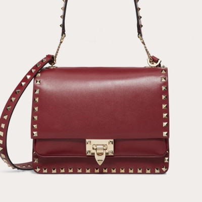 Valentino 2019 Leather Garavani Tote Shoudler Bag,24CM - 발렌티노 2019 레더 가라바니 토트 숄더백,8899-VTB0890,24CM,와인