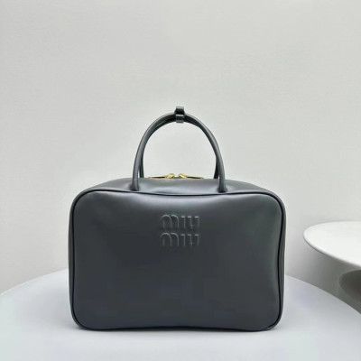 MiuMiu 2023 Leather Tote Bag,35cm - 미우미우 2023 레더 토트 백,E688128 , MIUB0385, 35cm,블랙