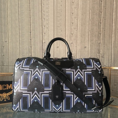 MCM Visetos 2019 Canvas Boston Bag,50.5cm - 엠씨엠 2019 비세토스 캔버스 남여공용 보스턴백 MCMB0364, 50.5cm,블랙