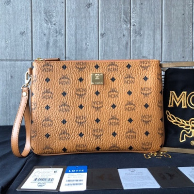 MCM 2019 Visetos Clutch Bag,30cm - 엠씨엠 2019 남여공용 비세토스 클러치백 MCMB0382,30cm,브라운