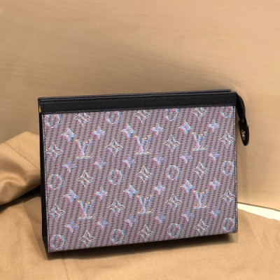 Louis Vuitton 2019 Pochette Voyage Clutch Bag,26cm - 루이비통 2019 포쉐트 보야지 남여공용 클러치백 M61692,LOUB1703,26cm,블루