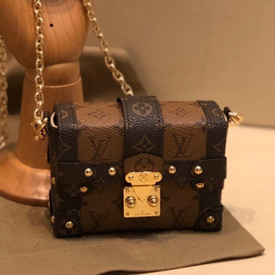 Louis Vuitton 2019 Essential Trunk Chain Shoulder Bag,16.5cm - 루이비통 2019 에센셜 트렁크 체인 숄더백 M62553,LOUB1716,16.5cm,브라운