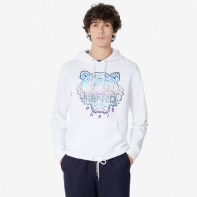 Kenzo Mens Tiger Hoodie - 겐조 2019 남성 화이트 후드티 Ken46x