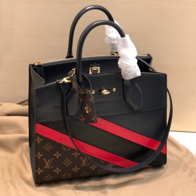 Louis Vuitton 2019 City Steamer Tote Shoulder Bag,26.5/31cm - 루이비통 2019 시티 스티머 토트 숄더백 M55433,LOUB1724,26.5/31cm,블랙+브라운