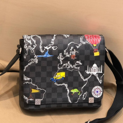 Louis Vuitton 2019 District Shoulder Bag,25cm - 루이비통 2019 남성용 디스트릭트 숄더백 N41028,LOUB1741 ,25cm,블랙