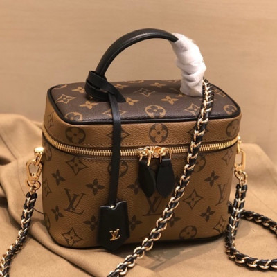 Louis Vuitton 2019 Monogram Beauty Case Tote Shoulder Bag,19cm - 루이비통 2019 모노그램 뷰티 케이스 토트 숄더백 M42264,LOUB1762,19cm,브라운