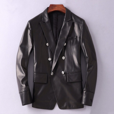 Dior 2019 Mens Logo Modern Leather Suit Jacket - 디올 2019 남성 모던 가죽 슈트 자켓 Dio0402x.Size(l - 4xl).블랙