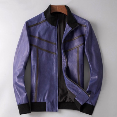 Armani 2019 Mens Casual Leather Jacket - 알마니 2019 남성 캐쥬얼 가죽 자켓 Arm0400x.Size(l - 4xl).블루