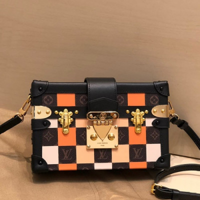 Louis Vuitton 2019 Petite Malle Shoulder Bag,20cm - 루이비통 2019 쁘띠뜨 말 숄더백 M55519,LOUB1818 ,20cm,브라운