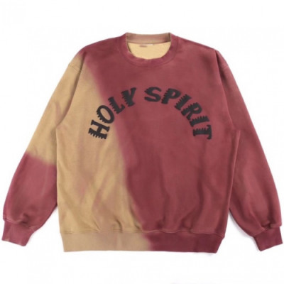 Kanye west 2019 Mm/Wm Logo Oversize Cotton Man-to-man - 카니예 웨스트 2019 남자 로고 오버사이즈 코튼 기모 맨투맨 Kany0017x.Size(m - xl).버건디