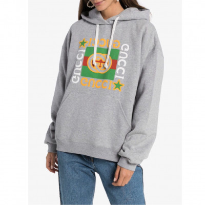 Gucci 2019 Mm/Wm Logo Casual Cotton Hooded - 구찌 2019 남자 로고 캐쥬얼 코튼 후드티 Guc01632x.Size(xs - xl).그레이