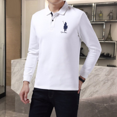 Polo 2019 Mens Logo Cotton Polo Man-to-man - 폴로 2019 남성 로고 코튼 기모 폴로 맨투맨 Pol003x.Size(m - 3xl).2컬러(화이트/블랙)