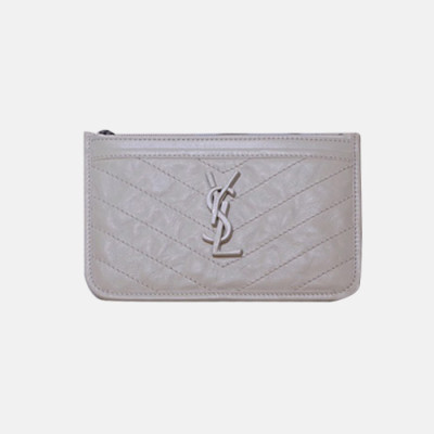 Saint Laurent 2019 Niki Leather Wallet,583577 - 입생로랑 2019 니키 여성용 레더 장지갑 SLW0061.21cm,화이트