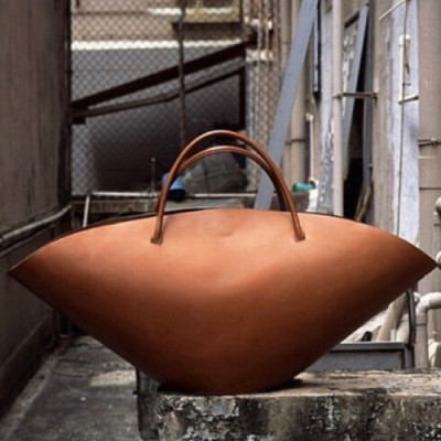 Jil Sander 2019 Sombrero Leather Large Tote Bag,67cm - 질샌더 2019 솜브레로 여성용 레더 라지 토트백 JILB0017,67cm,브라운