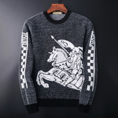 Burberry 2019 Mens Retro Logo Crew-neck Wool Sweater - 버버리 2019 남성 레트로 로고 크루넥 울 스웨터 Bur01475x.Size(m - 3xl).블랙