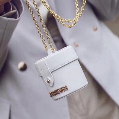 Jacquemus 2019 Leather Mini Chain Shoulder Cross Bag ,10cm - 자크뮈스 2019 레더 여성용 미니 체인 숄더 크로스백 JACB0003,10cm,화이트