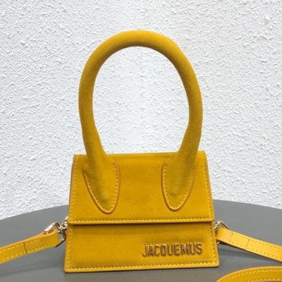 Jacquemus 2019 Suede Mini Tote Shoulder Cross Bag ,12cm - 자크뮈스 2019 스웨이드 여성용 미니 토트 숄더 크로스백 JACB0015,12cm,옐로우