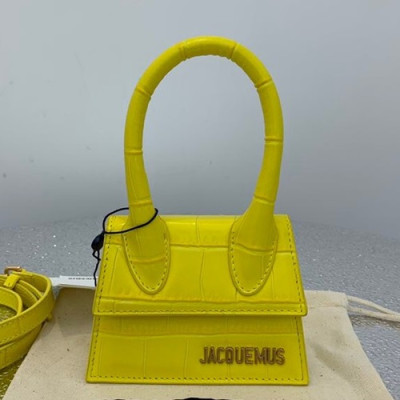 Jacquemus 2019 Leather Mini Tote Shoulder Cross Bag ,12cm - 자크뮈스 2019 레더 여성용 미니 토트 숄더 크로스백 JACB0023,12cm,옐로우