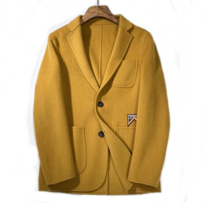 [매장판]Fendi 2019 Mens Logo Cashmere Coat - 펜디 2019 남성 로고 캐시미어 코트 Fen0421x.Size(m - 2xl).옐로우