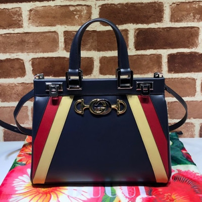 Gucci 2019 Zumi Handle Tote Shoulder Bag,27CM - 구찌 2019 주미 핸들 토트 숄더백 569712,GUB0859,27cm,네이비