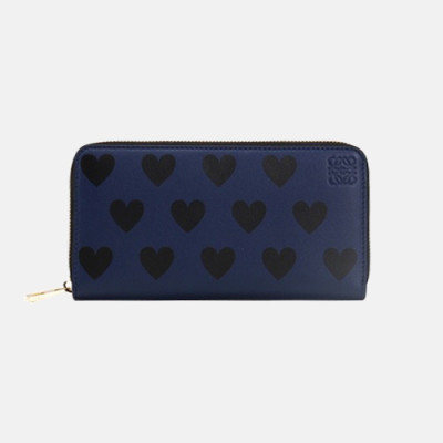 Loewe 2019 Mm / Wm Leather Wallet - 로에베 2019 남여공용 레더 장지갑 LOEW0003.Size(19cm).네이비