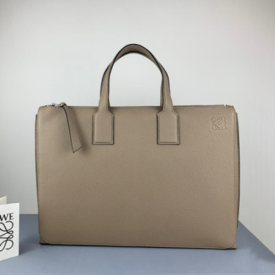 Loewe 2019 Leather Mens Business,38CM - 로에베 2019 남성용 레더 서류가방 ,LOEB0380, 38CM, 베이지그레이