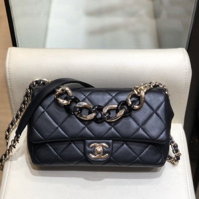 Chanel 2019 Woman Leather Tote Shoulder Bag 24CM - 샤넬 2019 여성용 레더 토트 숄더백,CHAB1314,24CM,블랙