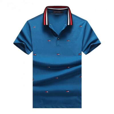 Tommy  2019 Mens Logo Cotton Polo Short Sleeved Tshirt - 토미 2019 남성 로고 코튼 폴로 반팔티 Tomy0013x.Size(m - 3xl).블루