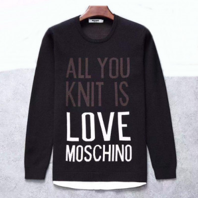 Moschino 2019 Mens Crew-neck Wool Sweater - 모스키노 2019 남성 크루넥 울 스웨터 Mos0041x.Size(m - 2xl).블랙