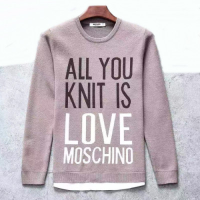 Moschino 2019 Mens Crew-neck Wool Sweater - 모스키노 2019 남성 크루넥 울 스웨터 Mos0042x.Size(m - 2xl).핑크