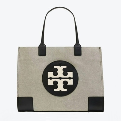 Tory Burch 2019 Linen Tote Shopper Bag,43.5cm - 토리버치 2019 린넨 토트 쇼퍼백 TBB0251,43.5cm,그레이