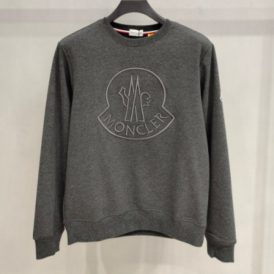 Moncler 2019 Mens Logo Cotton Man-to-man - 몽클레어 2019 남성 로고 코튼 기모 맨투맨 Moc01148x.Size(m - 3xl).그레이