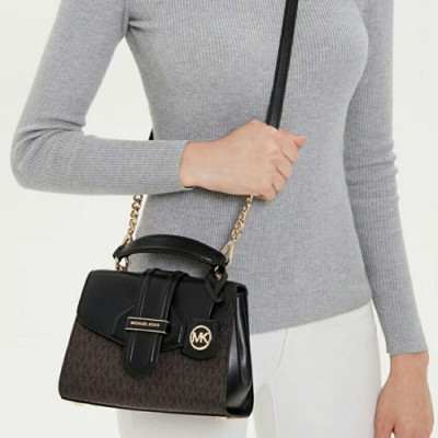 Michael Kors 2019 Leather Shoulder Bag, 22CM - 마이클 코어스 2019 레더 숄더백 ,MKB0290, 22CM,블랙