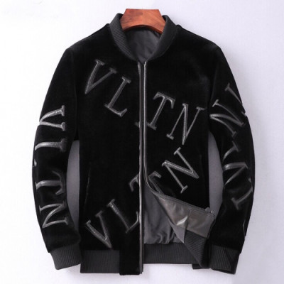 Valentino 2019 Mens Logo Casual Mink Jacket - 발렌티노 2019 남성 로고 캐쥬얼 밍크 자켓 Val0280x,Size(l - 4xl).블랙