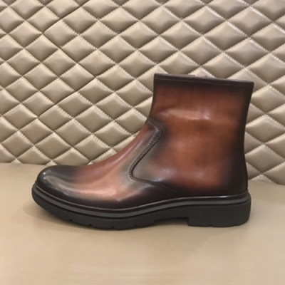 Berluti 2019 Mens Leather Boots -  벨루티 2019 남성용 레더 부츠,BERTS0057.Size(240 - 270).브라운